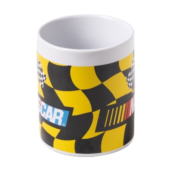 NASCAR 2004 Checkered Coffee Cup Mug Tea Yellow Sherwood Daytona Racing Car USA - Picture 4 of 6